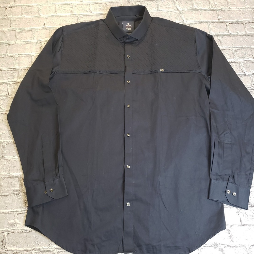 Otto Club Wfar Slim Fit Dress Shirt Size 46cm Medium